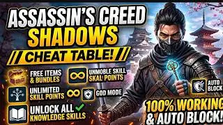 Assassin&rsquo;s Creed Shadows Cheat Table Tutorial (2025) | God Mode, XP, Teleport, Infinite Items