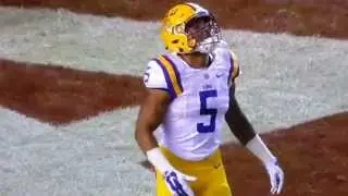 Derrius Guice gets hit hard Alabama vs LSU