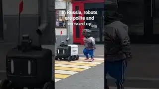 Delivery robots in Moscow, Russia
