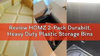 Review HOMZ 2-Pack Durabilt, Heavy Duty Plastic Storage Bins with Lids, 15 Gallon, Black/Yellow - St