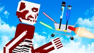 We Battle the Colossal Titan with a Rocket Powered Lightsaber Shopping Cart in People Playground!