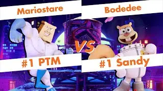 【Nick All Star Brawl】Mariostare (PTM) vs Bodedee (Sandy) High Level Gameplay【NASB】