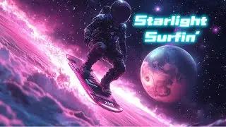 Gr1dSh7ftR - Starlight Surfin' | (Synthwave Music) OFFICIAL AUDIO WITH VIZUALISER