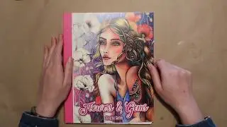Flowers and Gems Coloring Book Flip Through by Grazia Salvo