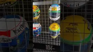 F1 helmets. SENNA, BERGER, PROST, MANSELL, SCHUMACHER The Exhibition Madrid 2023
