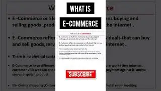 What is E-Commerce |Electronic Commerce Explain