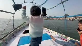 Vibe at Triveni ghat and changing arrangement :-tent to change clothes 