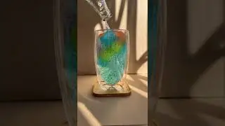 Iced juice 💙🧡💛 / ASMR