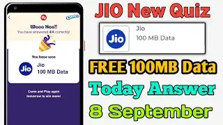 Jio Dessert Corner Quiz Answers 8 September Today Win Daily FREE Data 100mb Oreo Tang Cadbury Game