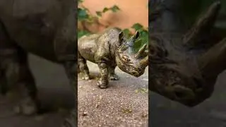 WIENER BRONZE STATUE OF A WALKING RHINOCEROS