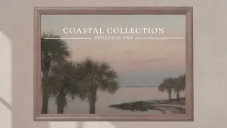 Watercolor Cove Landscape | Vintage Art for TV | Coastal Collection (1 Hour Ambient Display)