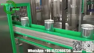 Soft drink canning line-depalletizer-washing-filling-warming tunnel-labeling-film wrapping machine