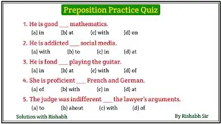 Preposition objective questions | Preposition in english grammar | Prepositions practice exercises