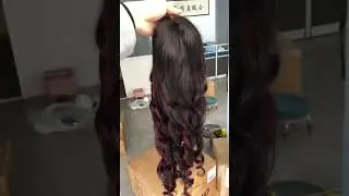Glueless 5x5 lace closure wig dark roots ombre piano color loose wave human hair #bestbeautyhair