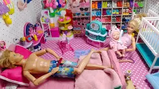 BabyDolls House 🏡All Day Routine in Baby Doll House || Barbie  Beauty Salon || Play Toys!