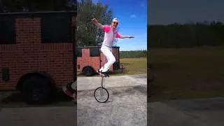 How does he get on it?! #unicycle #circusfun #videosforkids