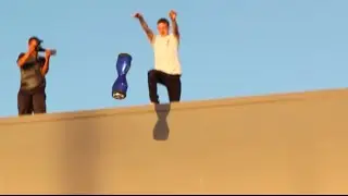 HOVERBOARD VS HUGE ROOF | DESTROYED