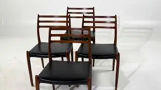 Niels Moller Model 78 Mid Century Danish Teak Dining Chairs - Set of 4