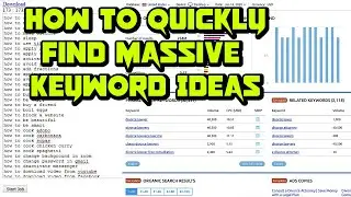 How To Quickly Find Massive Keyword Ideas For You Wordpress Blog