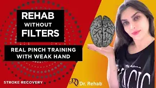 💖REHAB without FILTERS; REAL PINCH TRAINING with WEAK HAND#strokerecovery #strokepatients