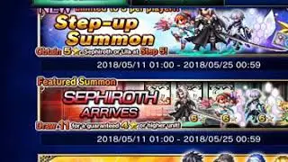 FFBE Summons for Sephiroth