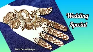 Wedding Special Fast And Quick Mehndi Design | Arabic mehndi for palm step by step 