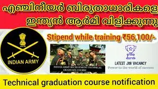 JOIN INDIAN ARMY , Technical Graduate Course (TGC-133) , ഇന്ത്യൻ ആർമി എഞ്ചിനിയർമാരെ വിളിക്കുന്നു