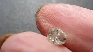 6.4mm oval ice white diamond fully traceable from Botswana