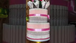 Money Cake tower neatly done🕺🕺 Full BTS by 5pm. *SUBSCRIBE*❤️ #money #moneycakesurprise #tutorial