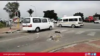 Protesters make their way to taxi rank