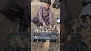 Six Cylinder Engine Block Crack & Leakage Inspection | Complete Diesel Engine Diagnosis #shorts