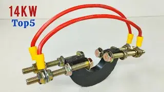 Amazing Top 5 Free Energy Generator 240v at Home with Coper wire Using Magnet