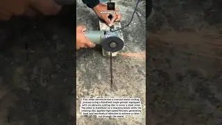 Cutting Steel Rebar with an Angle Grinder Fast Metal Work #MetalCutting #AngleGrinder #Construction