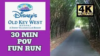 Disney's Old Key West DVC Resort Morning Run | 30 Min Theme Park Treadmill Run POV in 4K!