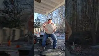 230lbs Atlas Stone-500lbs Handle Hold-400lbs Bridge Press #christian #workout