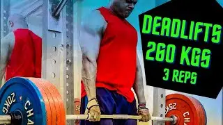 Ashim | Block Deadlifts @ Above Knees 260x2, Deficit DL @ 4