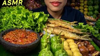 ASMR JENGKOL TUA 🤤 TERONG BULAT, PATIN GORENG & LALAPAN SEGAR | MUKBANG INDONESIA
