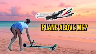 Treasure Hunting on the World’s Most Beautiful Beach… Under Flying Planes! ✈️🏝️ Subscribe ❤️ 