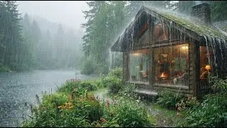 🌧️ Sounds of rain in the forest at night | ASMR 🌲🌙