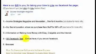 Free Stuff Facebook Fans Page