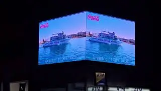 Coca Cola Glass Bottom Boat 3D TV Billboard Protaras Strip By www.Virtual-Cyprus.com