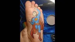 How to Paint Superman (On My Foot With Face Paint)