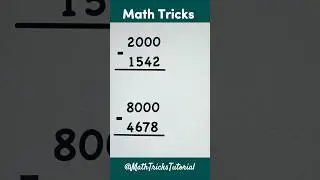 Quick Subtraction Hacks #MathTricksTutorial #maths #tutorial #mathematics #shorts #education