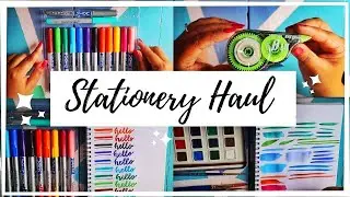 AMAZON STATIONERY HAUL & REVIEW 😍 DOMS BRUSH PENS, CORRECTION TAPES, ETC.