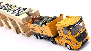 Engineering Super Dump Truck ASMR | Marble Cargo Loading & Satisfying Unload (No Talking)