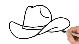 How to Draw a Cowboy Hat | Super Easy Step-by-Step Tutorial!