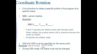 G68 COORDINATE ROTATION