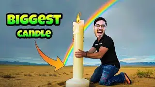 We made the biggest candle in the world🕯️! Will it be able to burn?