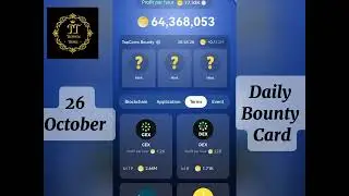 26 October Tapcoin Daily Bounty Card! Tapcoin Daily Bounty Card today #tapcoin #tapcoinsdailybounty