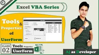 Excel VBA Toolbox & Its Properties of Userform by Aj as Developer in Hindi Class 2